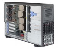 Supermicro SuperServer 4U 8048B-TR4F no CPU(4) E7-8800v3/v4,E7-4800v3/v4 no memory(32)/ on board RAID 0/1/5/10/ HDD(5)LFF/ 2xGE/ 4x PCI-E/ 2x1400W/ Backplane 5xSATA/SAS , 